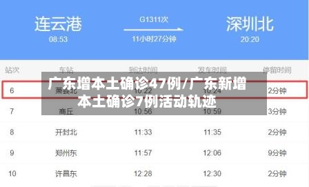 广东增本土确诊47例/广东新增本土确诊7例活动轨迹-第1张图片