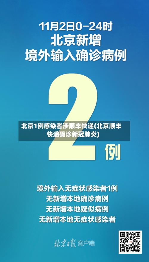 北京1例感染者涉顺丰快递(北京顺丰快递确诊新冠肺炎)-第1张图片