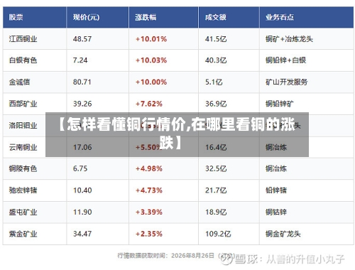 【怎样看懂铜行情价,在哪里看铜的涨跌】