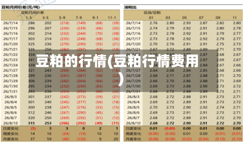 豆粕的行情(豆粕行情费用)-第3张图片