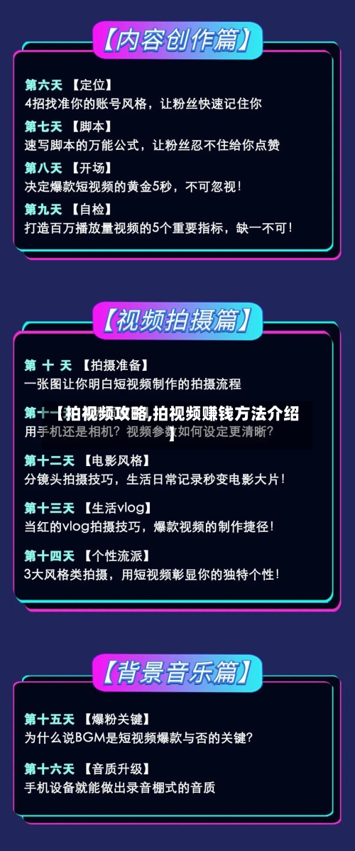 【拍视频攻略,拍视频赚钱方法介绍】-第2张图片