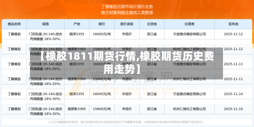 【橡胶1811期货行情,橡胶期货历史费用走势】-第2张图片