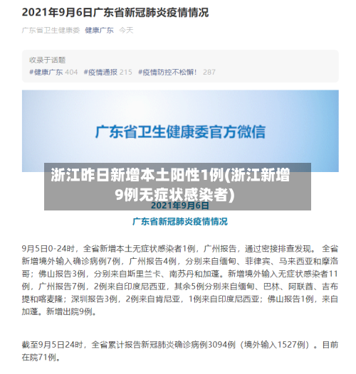 浙江昨日新增本土阳性1例(浙江新增9例无症状感染者)-第2张图片